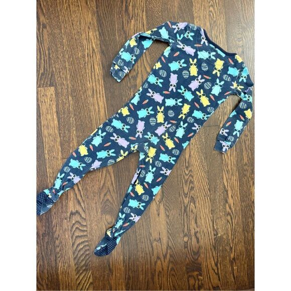 The Children’s PJ Place Toddler 2T Easter Egg Bunny 1-piece Pajamas Footed Sleep - Picture 3 of 6